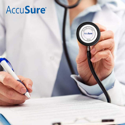 AccuSure Doctors Stethoscope Seamless PVC Tubing Superb Heart Monitoring Stethoscope Medical Equipment, Health Instrument | Lightweight | Compact | Classc Look | ST01 For Medical Students And Doctors