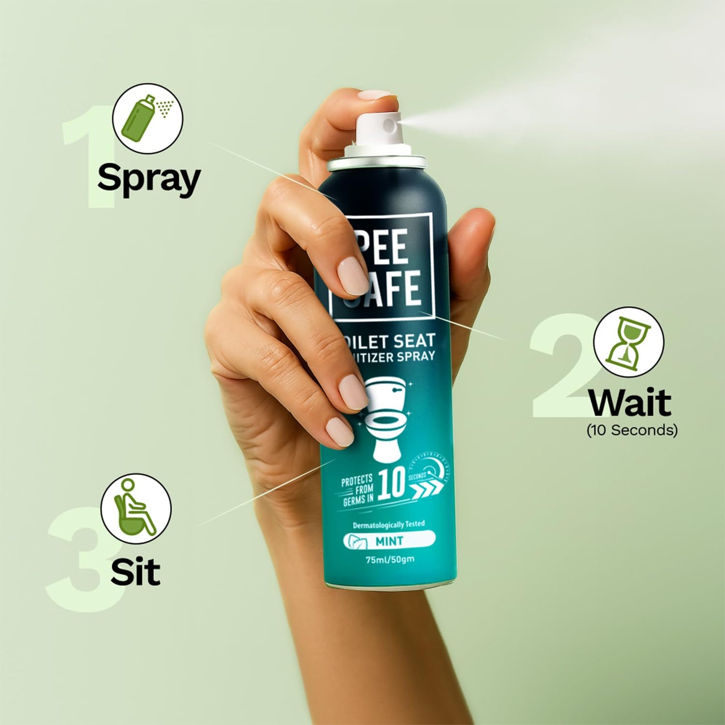 PEESAFE Toilet Seat Sanitizer Spray (75 ml)