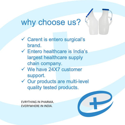 Carent Portable And Safe Medical Grade Plastic Urine Pot 1Count