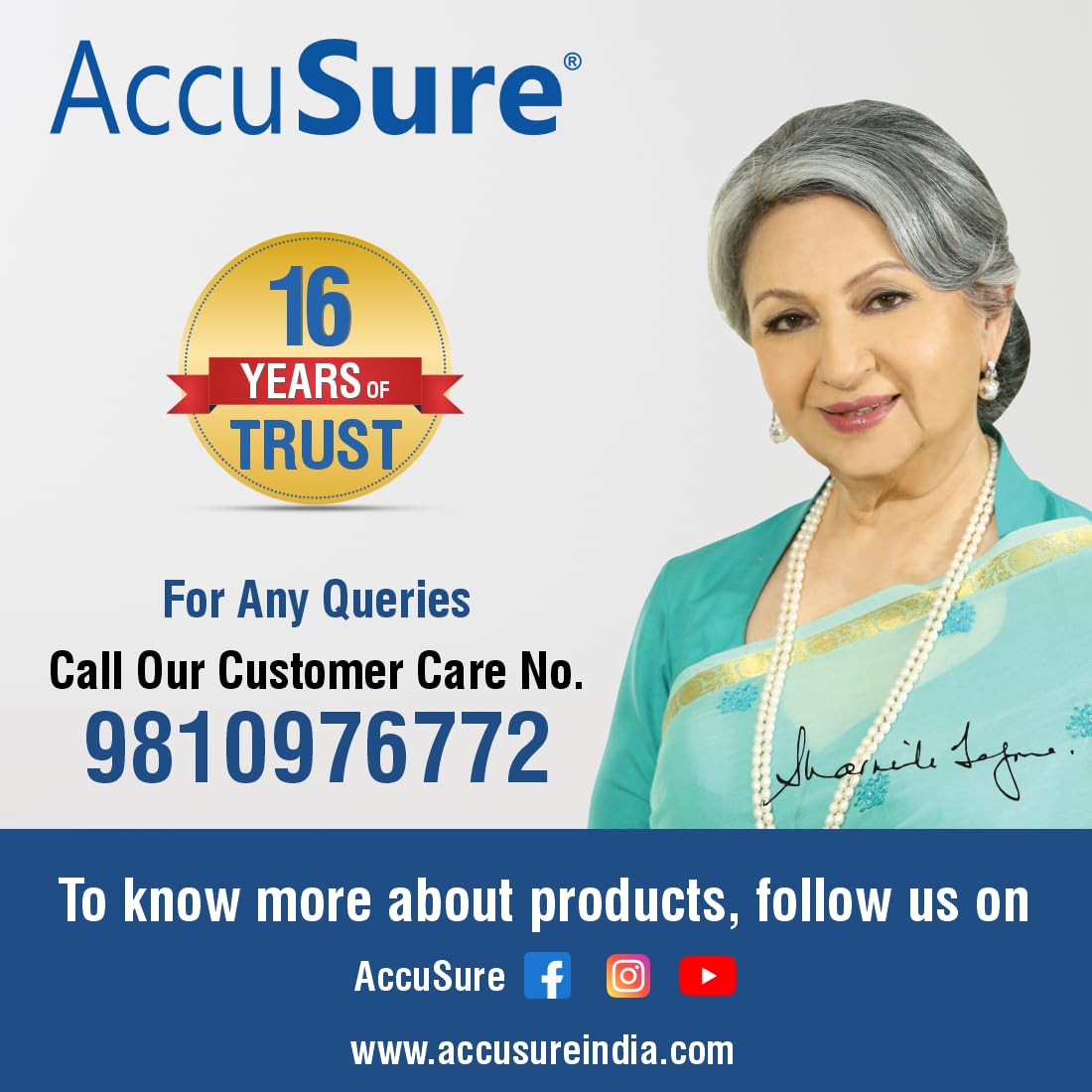 AccuSure Blue Blood Glucose Meter