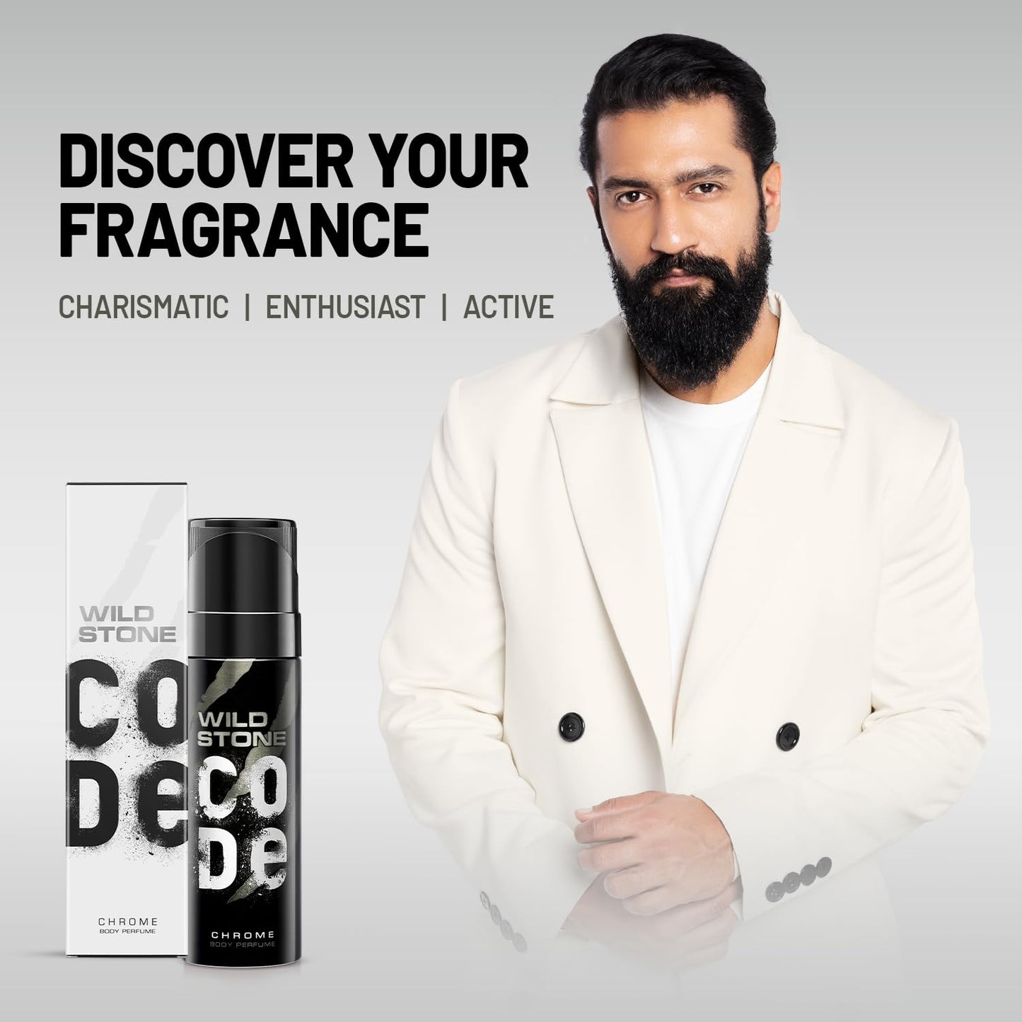 Wild Stone Code Chrome Perfume for Men, 150 ml