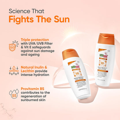 Sebamed Multi Protect Sun lotion SPF 50, 150 ml I UVA/UVB Protection filter