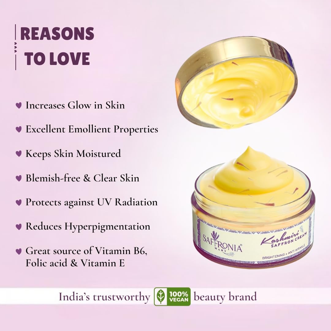 Saffron Dew Youthful Moisturizer Cream | Protects Skin Cells | Anti Wrinkle & Fairness Day and Night Cream 50gm