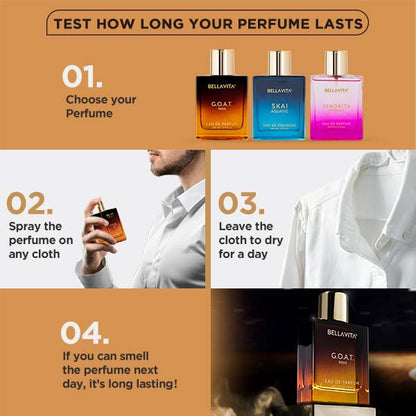 Bella Vita Luxury G.O.A.T Long Lasting Perfume | Perfume for Man | Eau De Parfum 100ml | Bergamot, Patchouli & Vetiver | Spicy, Citrus, Woody & Musky Premium Fragrance