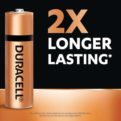 Duracell Alkaline AA Battery, Pack of 10, Everyday Devices, Clock, Toy, Remote