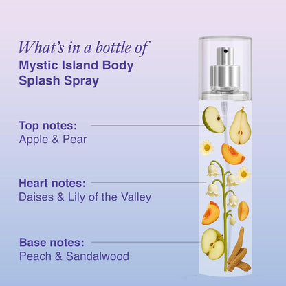 Layer’r Wottagirl Mystic Island Body Splash, 135 ml Premium Long-lasting Body Mist Spray for Women