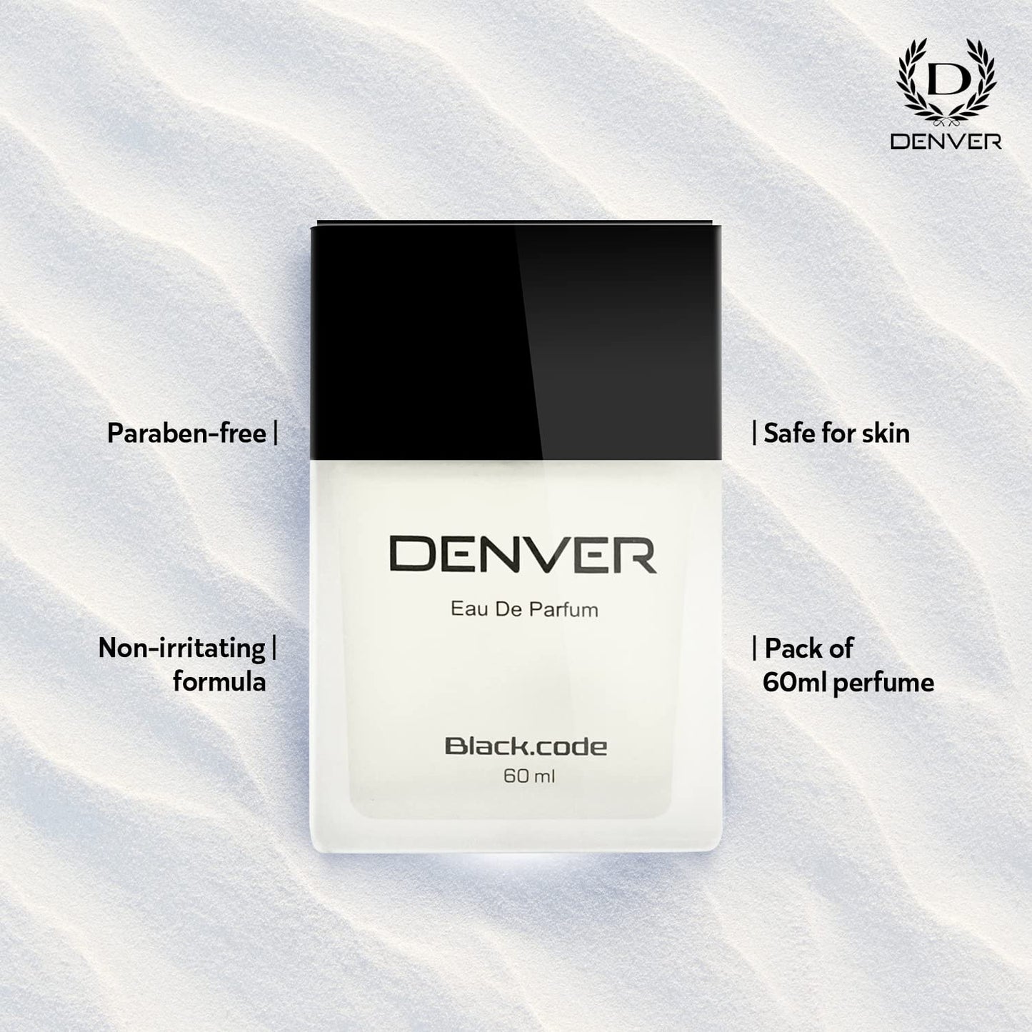 DENVER Black Code Perfume For Men -60 ML