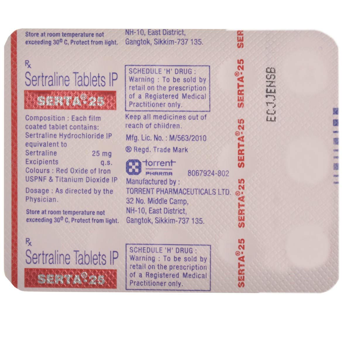 Serta 25 - Strip of 15 Tablets