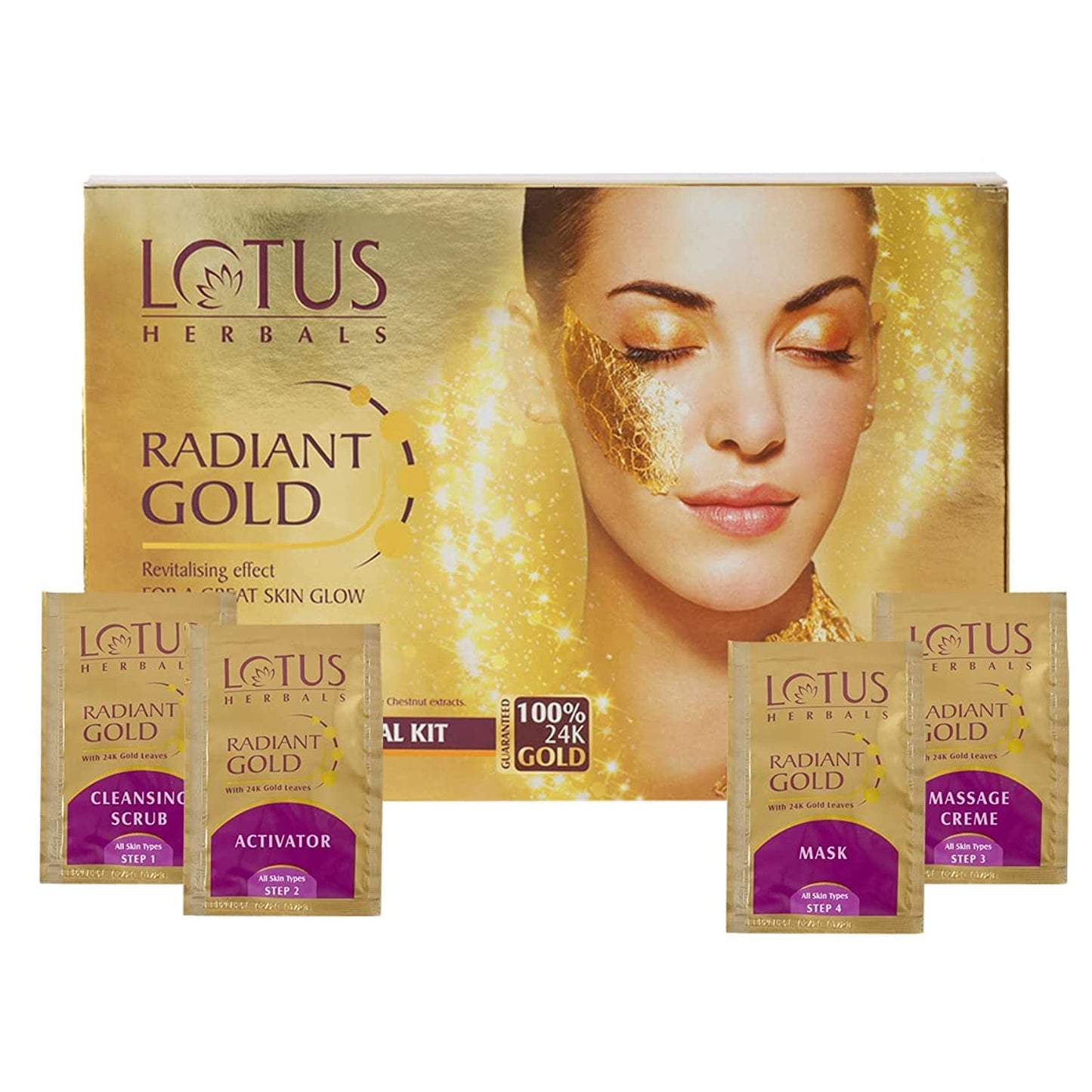 Lotus Herbals Radiant Gold Cellular Glow 1 Facial Kit |