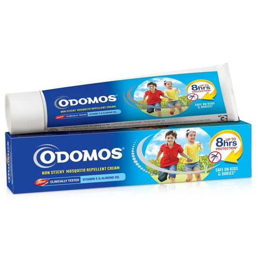 Odomos Non-Sticky Mosquito Repellent Cream With Vitamin E & Almond - 50 Gm,