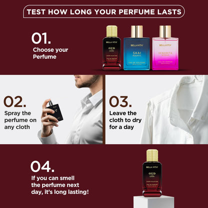 Bella Vita Luxury Men Oud Dark Eau De Parfum Intense Liquid Perfume With Grapefruit, Orris, Vetiver |Woody, Musky Long Lasting Edp Fragrance Scent 100 Ml