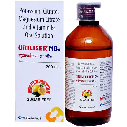Uriliser MB6 S/F Lemon Flav - Bottle of 200 ml Solution