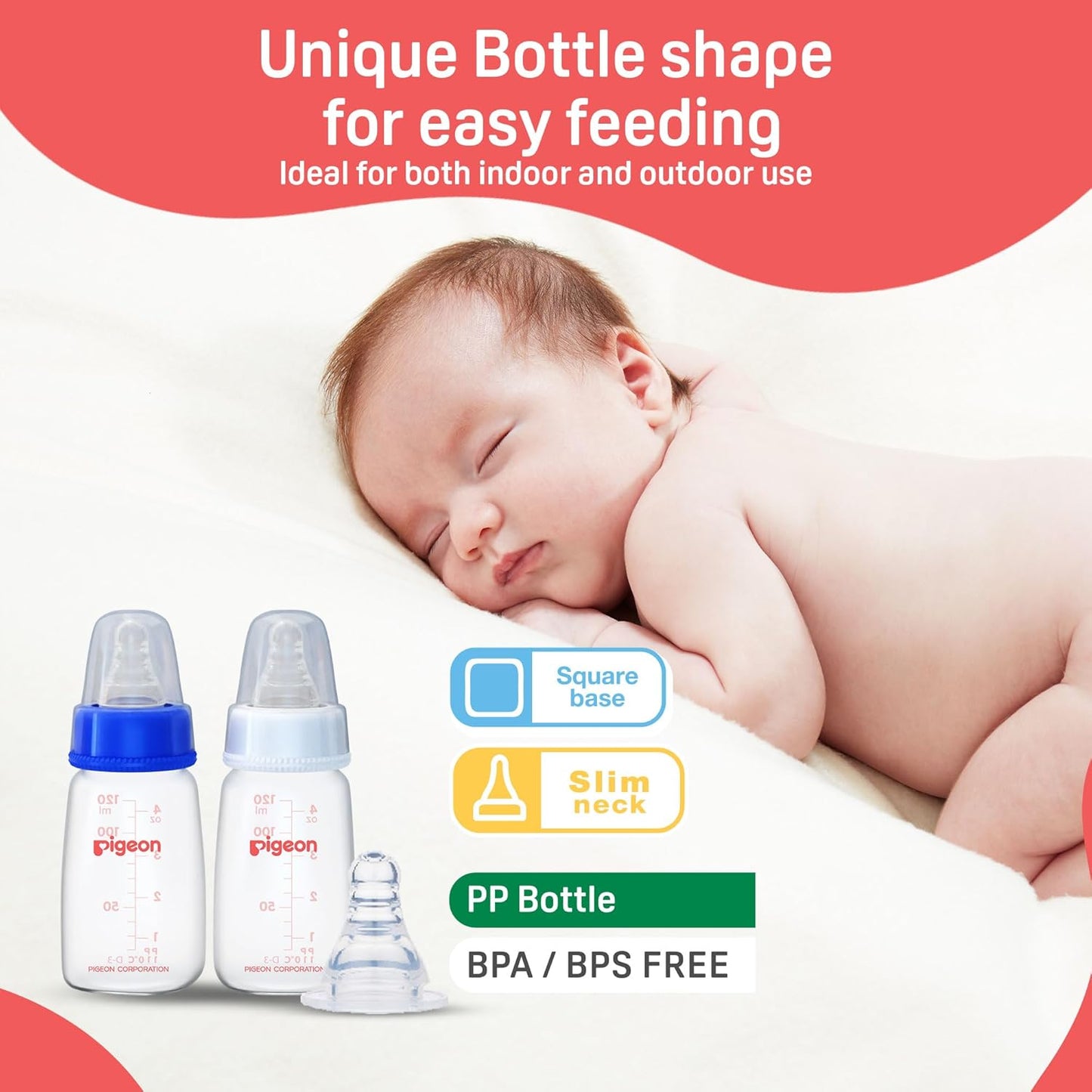 Pigeon Flexible Nursing Baby Feeding Bottle for New Born