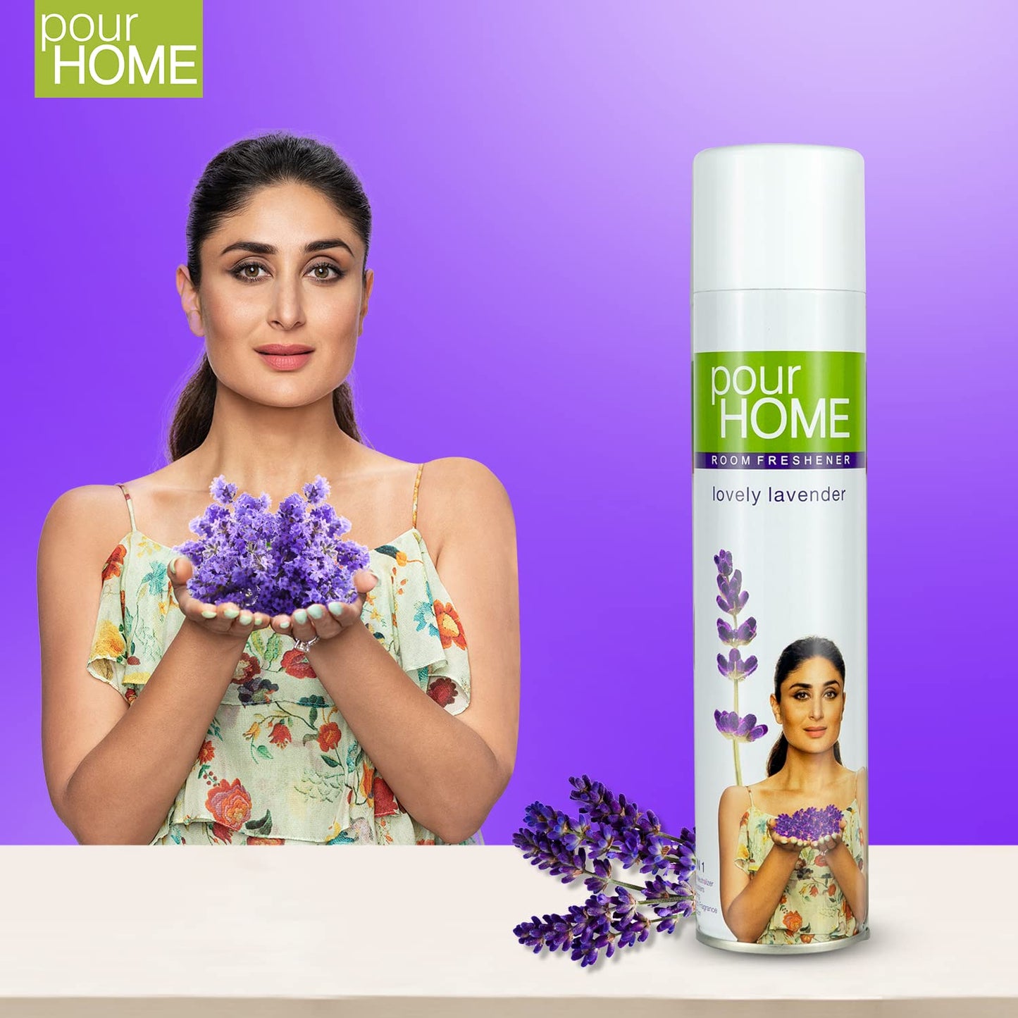 POUR HOME Lovely Lavender Room Air Freshener Spray - 220ML
