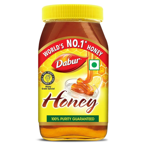 Dabur Honey - 250g | 100% Pure | World's No.1 Honey Brand with No Sugar Adulteration | For Fitness & Health | Natural Immunity Booster | 100% Indigenous | Rich in Antioxidants & Minerals