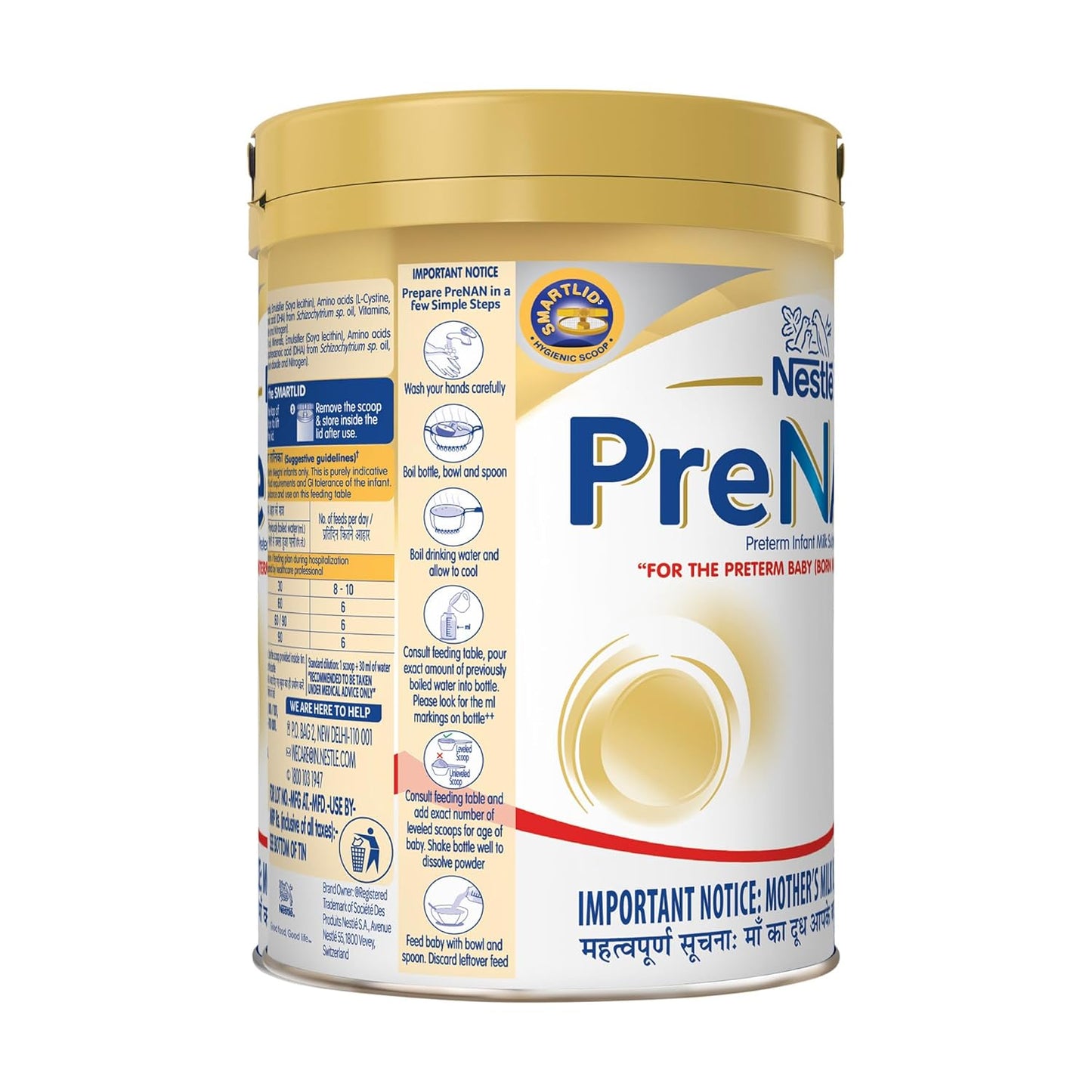 NAN Nestlé Pre | Pre-Term Food For Special Medical Purposes | Infant | For Babies Born Before 37 Weeks | 400 G Tin | Powder