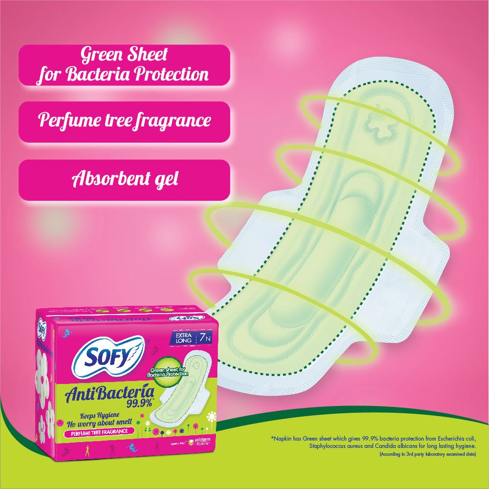 SOFY Body Fit AntiBacteria XL (Pack of 7 Pads)