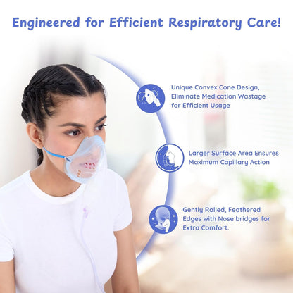 Romsons Aero Mist Nebulizer Cup & Mask Set With Air Tube, Medicine Chamber & Masks for Adult