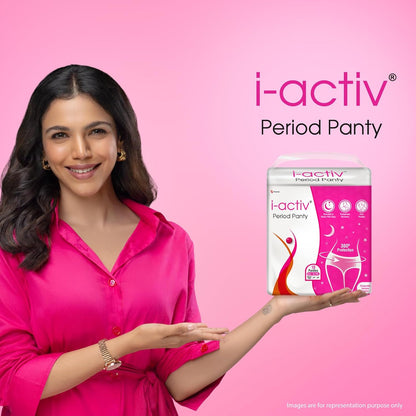 i activ Period Panty for Girls & Women | L-XL | 10's Pack | Disposable Period Panties for Women for Heavy Flow Periods