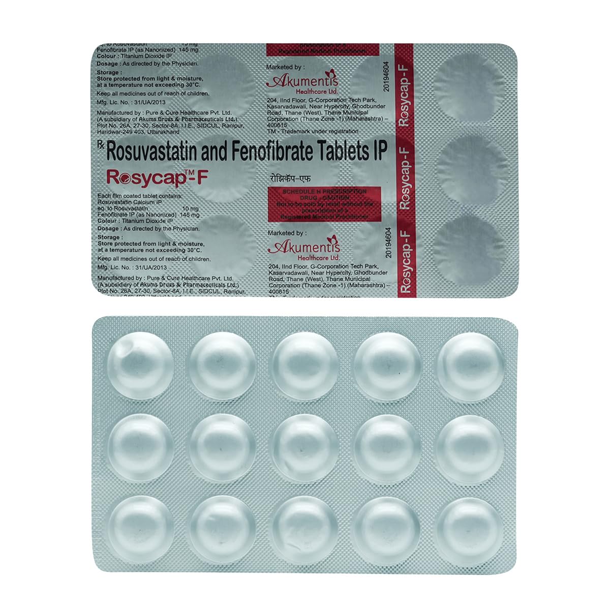 ROSYCAP-F 10 - Strip of 15 Tablets