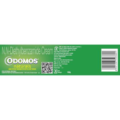Dabur Odomos Naturals Non-Sticky Mosquito Repellent Cream - 100 Gm