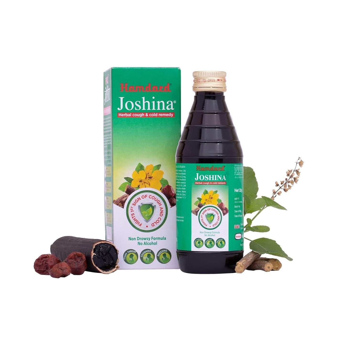 Hamdard Joshina Herbal Cough and Cold Remedy, 100ml-Only Purchase from Hamdard Laboratories India