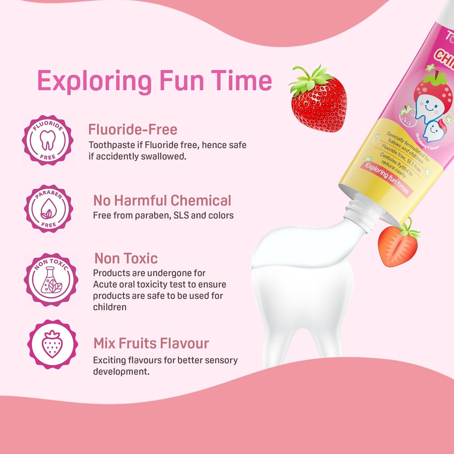 Pigeon Strawberry Toothpaste for Babies & Kids 45 gm