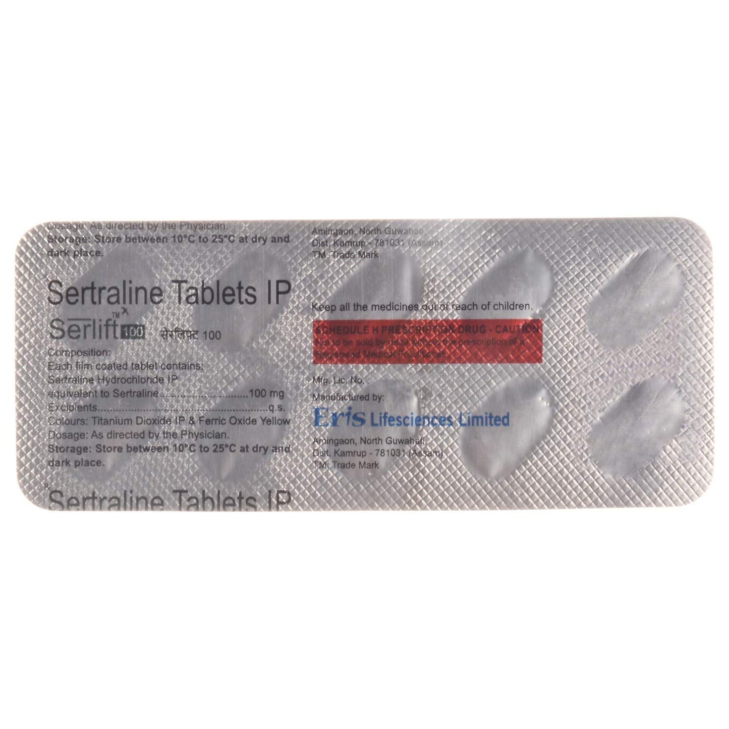 Serlift 100 - Strip of 10 Tablets
