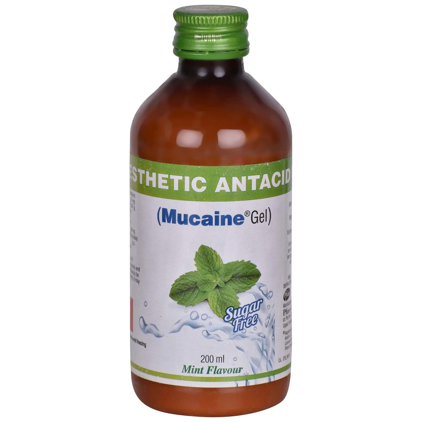 Mucaine Mint Flavour - Bottle of 200 ml Gel