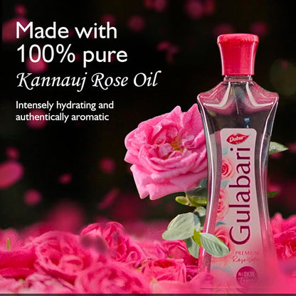 Dabur Gulabari Premium Rose Water with No Paraben for Cleansing and Toning, 120 ml