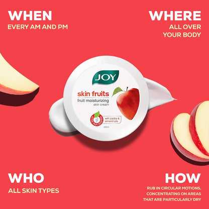 Joy Skin Fruits Moisturizer for Dry Skin , Cold Cream for Winters, With Apple, Jojoba & Almond Oil |
