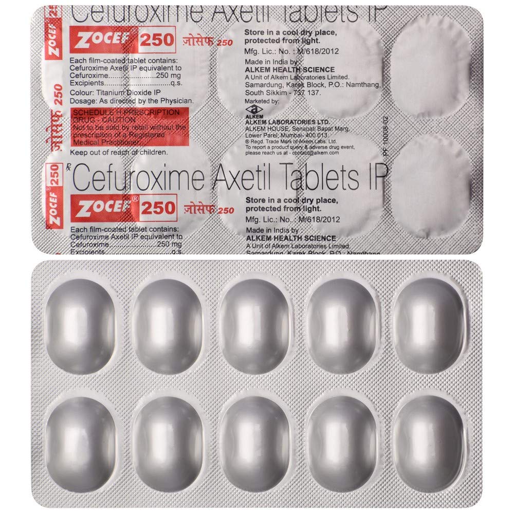 Zocef 250 - Strip of 10 Tablets