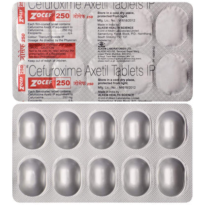 Zocef 250 - Strip of 10 Tablets