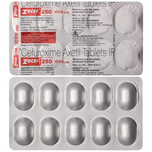 Zocef 250 - Strip of 10 Tablets