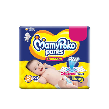 MamyPoko Pants Standard Diapers, Small (S), 20 Count, 4-8 kg