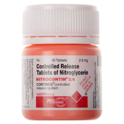 Nitrocontin 2.6 - Bottle of 30 Tablets