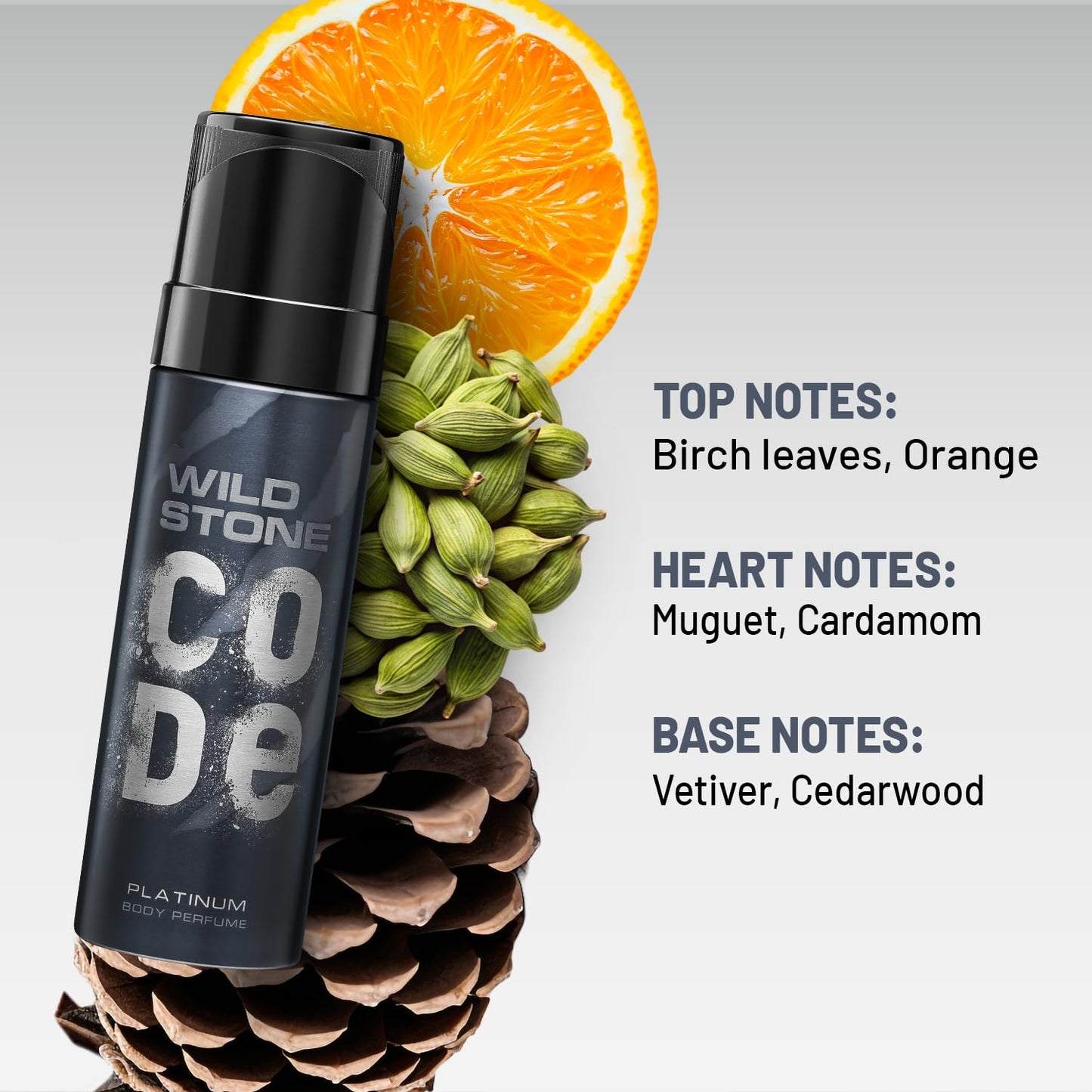 Wild Stone Code Body Perfume Spray 120ml (Platinum)