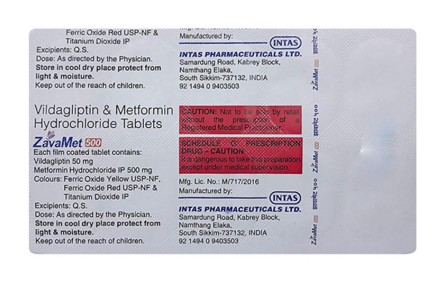 Zavamet 500mg - Strip of 10 Tablets