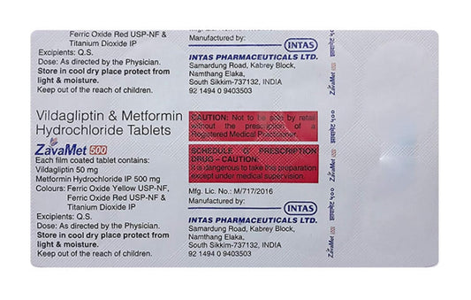 Zavamet 500mg - Strip of 10 Tablets