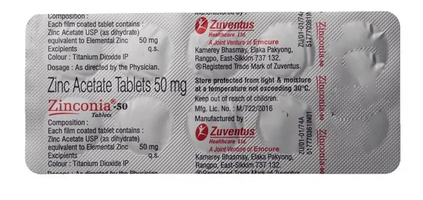 Zinconia 50 mg - Strip of 10 Tablet