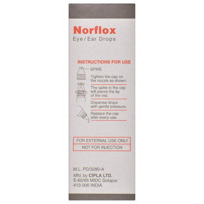 Norflox - Bottle of 10 ml Eye/Ear Drops