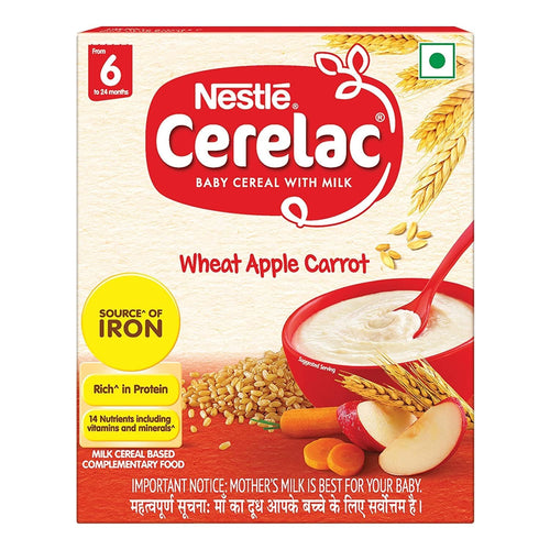 CERELAC Baby Cereal With Milk , Wheat Apple Carrot ,300g