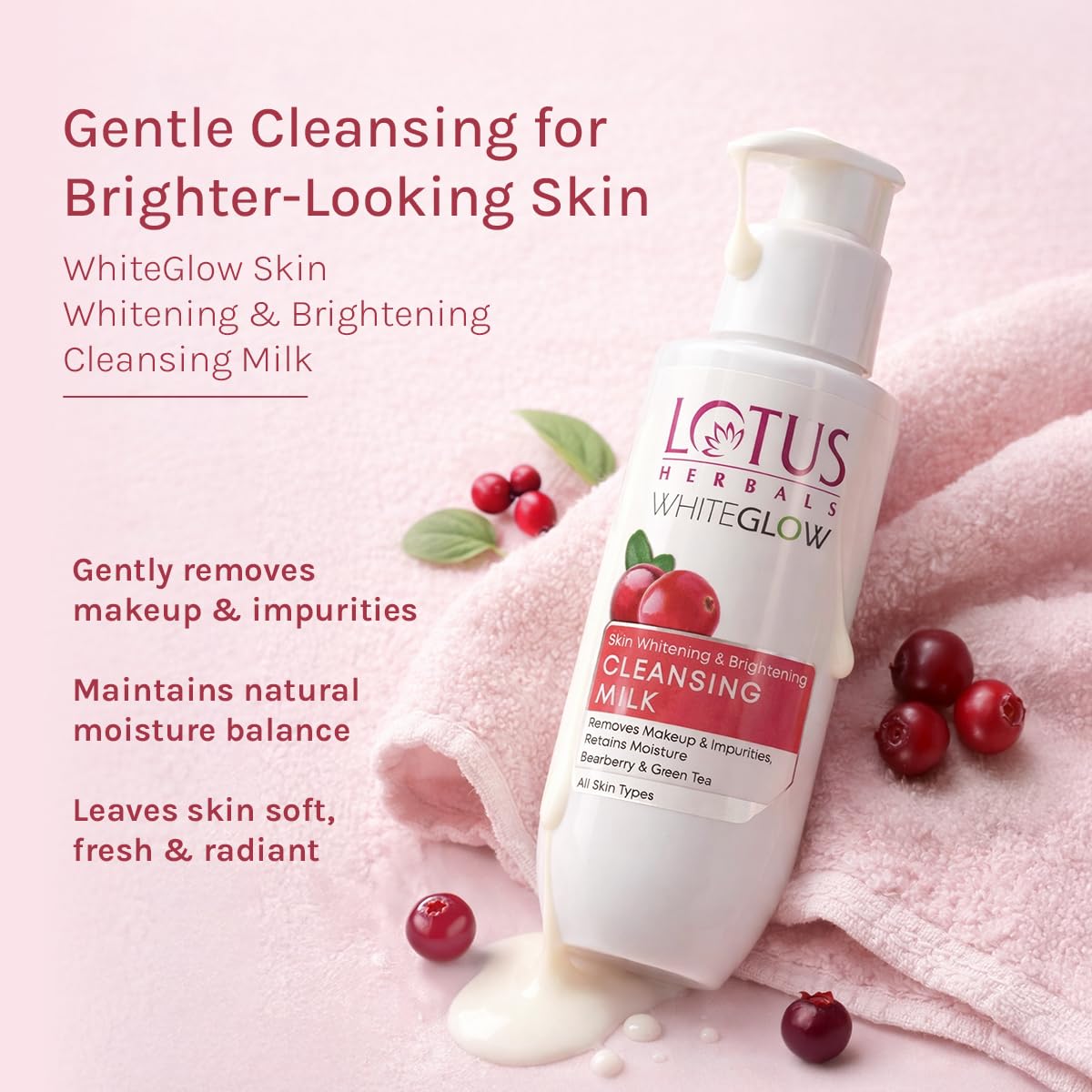 Lotus Whiteglow Cleansing Milk, 80ml