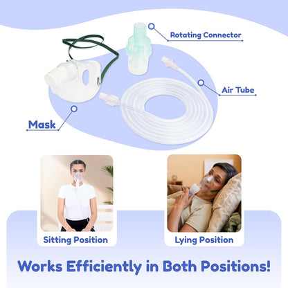 Romsons Aero Mist Nebulizer Cup & Mask Set With Air Tube, Medicine Chamber & Masks for Adult