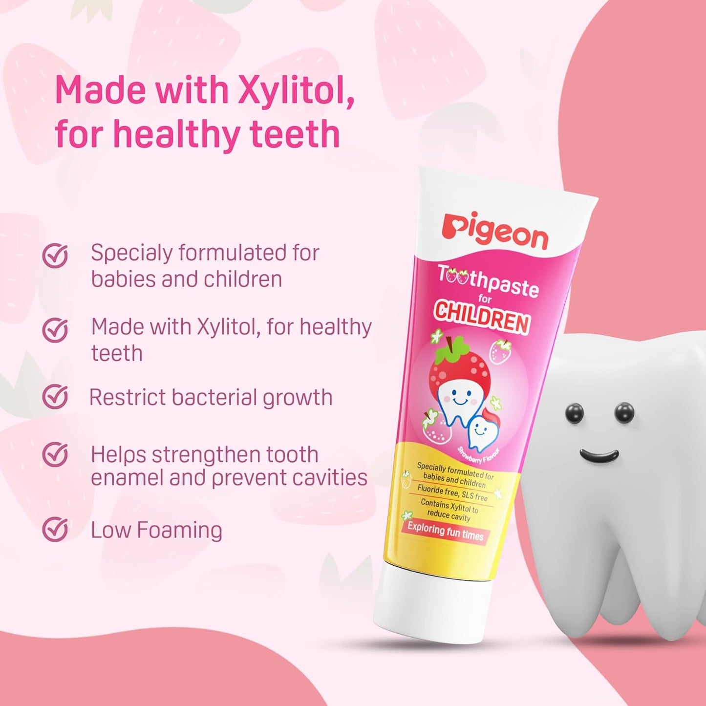 Pigeon Strawberry Toothpaste for Babies & Kids 45 gm