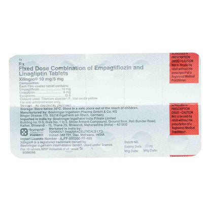 Xilingio 10/5 - Strip of 10 Tablets