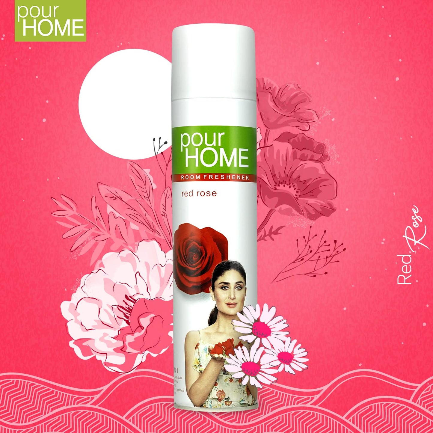 POUR HOME Red Rose Room Air Freshener Spray - 220ML