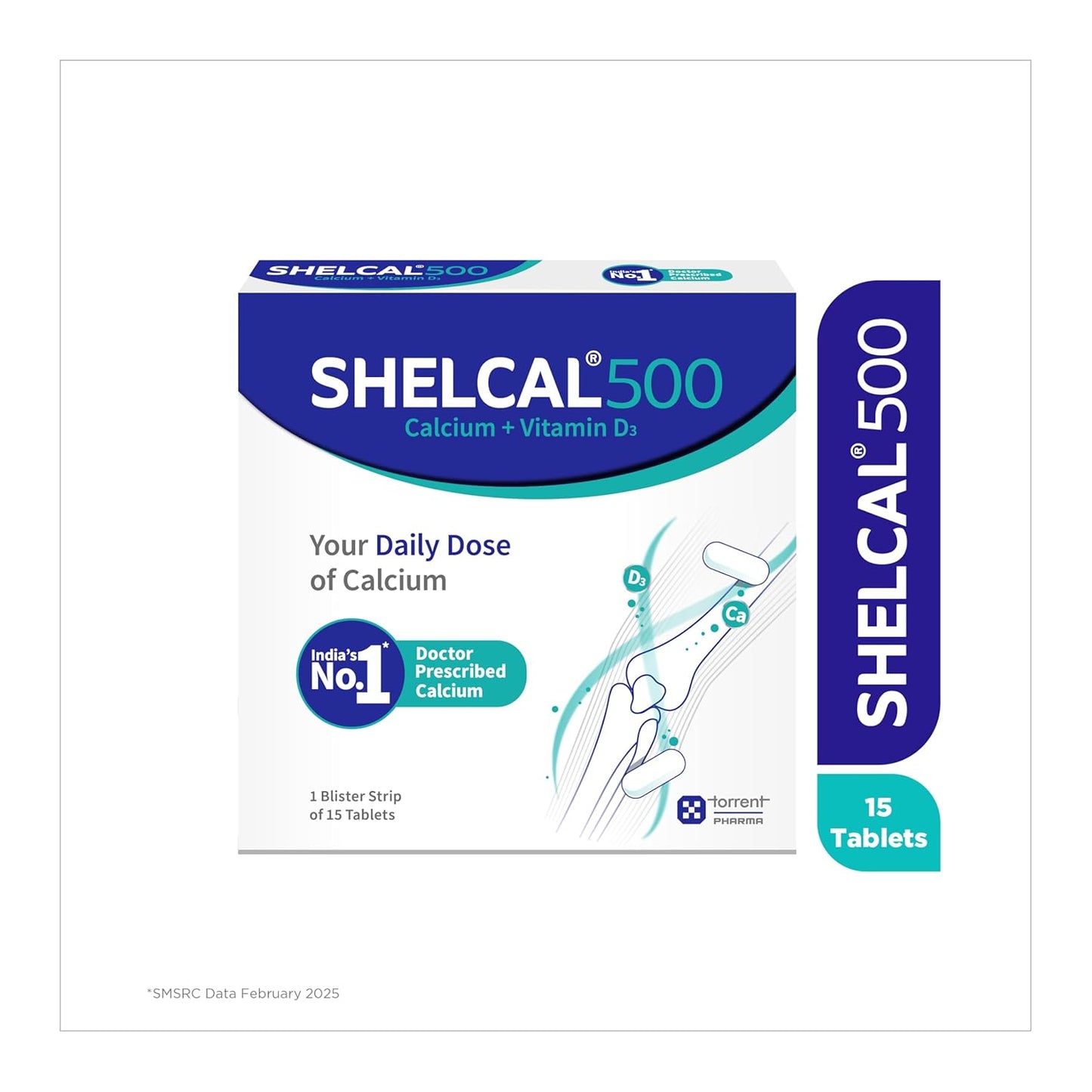 Shelcal-500 - Strip of 15 Tablets