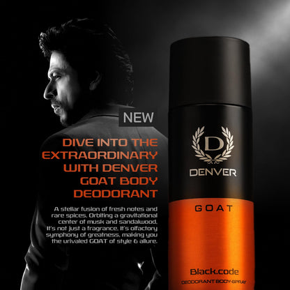 DENVER G O A T Black.code Deodorant Spray - For Men (150 ml)