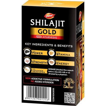 Dabur Shilajit Gold Capsule for Men | For Immunity, Strength, Stamina & Power 920 tablets0